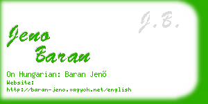 jeno baran business card